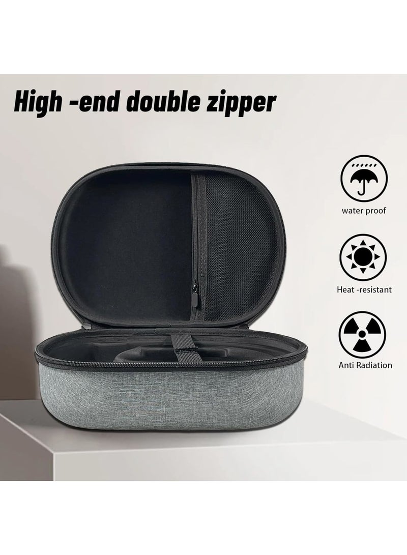 SYOSI Portable Travel Case for Vision Pro, Portable Travel Storage Bag for VR Headset and Accessories, EVA Shell with Dual Zippers, Waterproof, Shock-Resistant, Built-in Compartments, Great for Travelers - Image 3