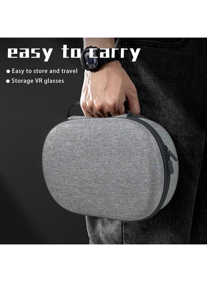 SYOSI Portable Travel Case for Vision Pro, Portable Travel Storage Bag for VR Headset and Accessories, EVA Shell with Dual Zippers, Waterproof, Shock-Resistant, Built-in Compartments, Great for Travelers - Image 5