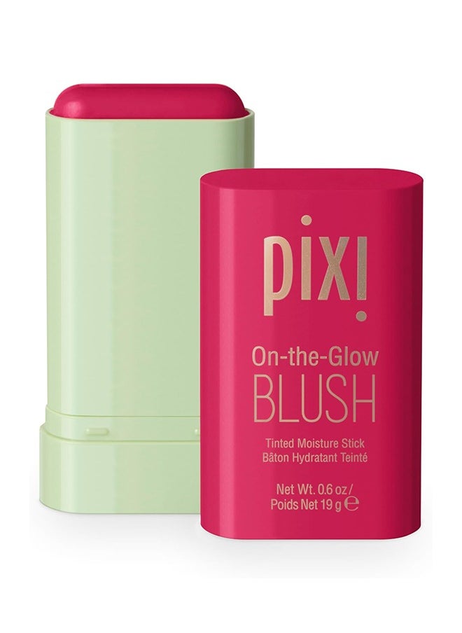 pixi beauty On-the-Glow Blush, Tinted Moisture Stick Baton Hydrating Tinted, Moisture Blush Stick with Ginseng, Aloe Vera & Fruit Extracts, for Cheeks & Lips, 19g / 0.6oz (Ruby)  - Image 1