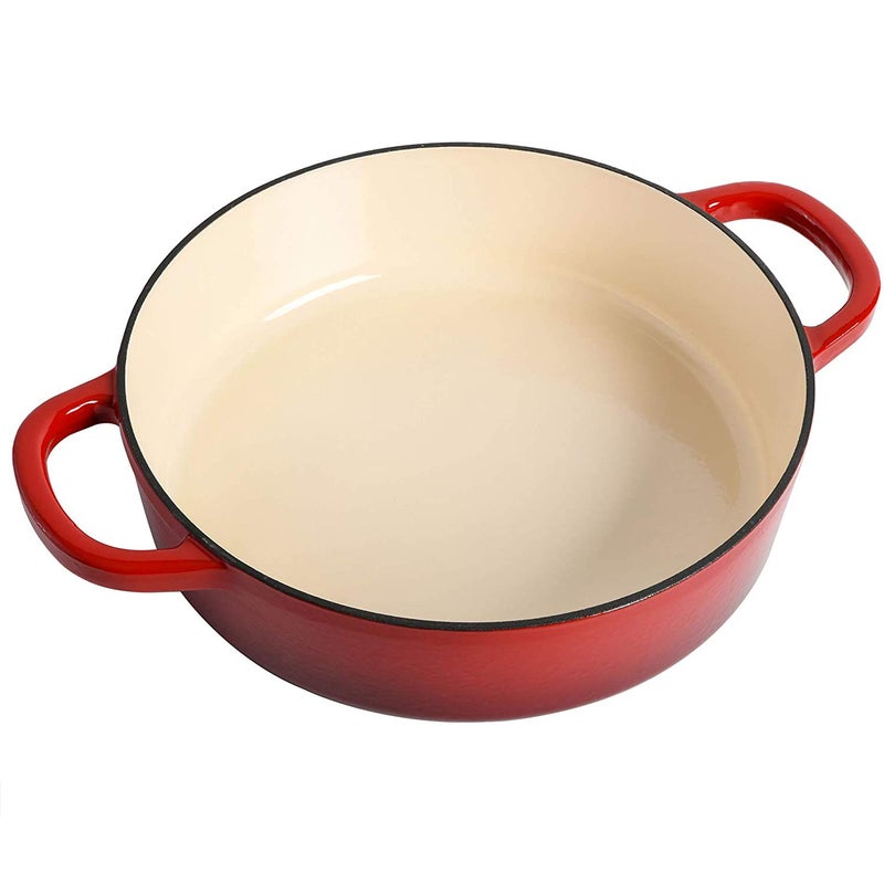 Crock-Pot Crock Pot Artisan Enameled Cast Iron Braiser W/Lid, 5 Quart, Scarlet Red - Image 5