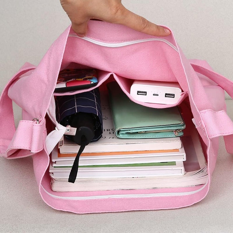 Covelin حقيبة كتف قماشية كبيرة الحجم للنساء بتصميم ريترو، حقيبة هوبو عابرة للجسم، حقيبة توت عصرية - Image 5