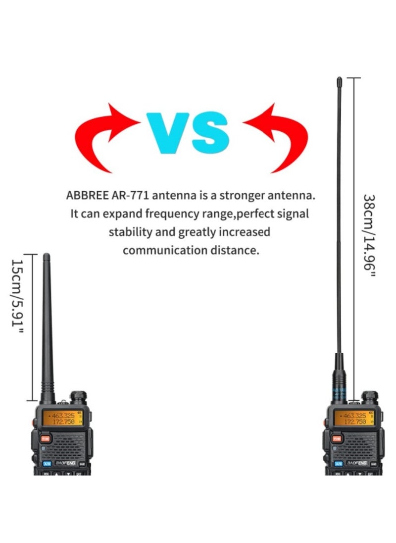 Baofeng - UV-5R Ham Radio 8W Long Range UV5R Dual Band Handheld 3800mAh Extended Battery Rechargeable Walkie Talkies for Adults with Earpiece,USB Charger and Programming Cable Full Kit - Image 1