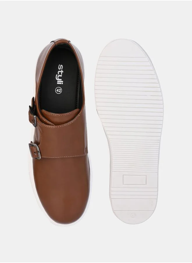 ستايلي Double Strap Buckled Flat Sole Casual Shoes