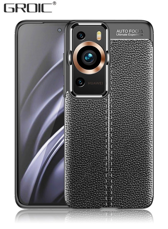 GROIC Leather Phone Case for Huawei P60/P60 Pro,Drop Proof Durable Camera Lens Protection Phone Cover,Luxury Business Phone Shell for Huawei P60/P60 Pro 6.67'' - Image 1