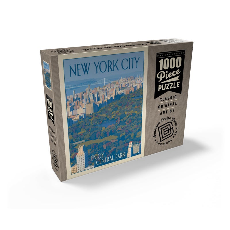 MyPuzzle.com MyPuzzle New York City: Enjoy Central Park, Vintage Poster - Premium 1000 Piece Jigsaw Puzzle for Adults - Image 2
