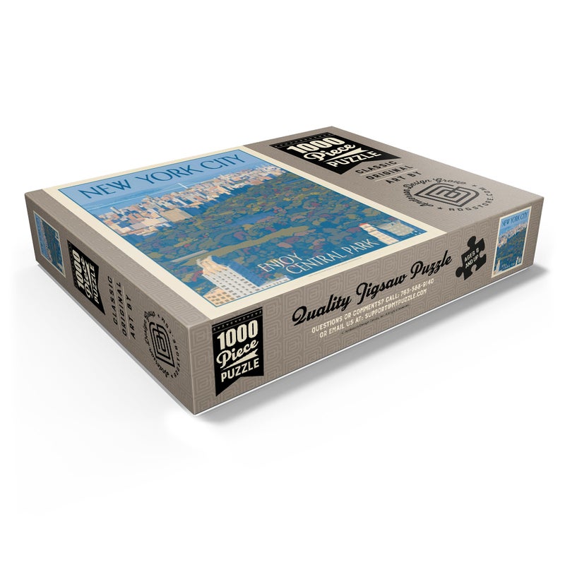 MyPuzzle.com MyPuzzle New York City: Enjoy Central Park, Vintage Poster - Premium 1000 Piece Jigsaw Puzzle for Adults - Image 3