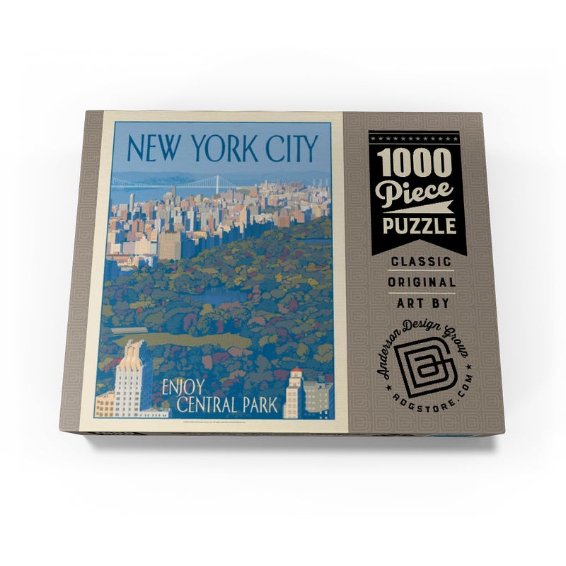 MyPuzzle.com MyPuzzle New York City: Enjoy Central Park, Vintage Poster - Premium 1000 Piece Jigsaw Puzzle for Adults - Image 4