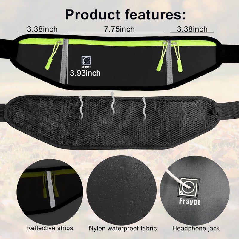 Frayot Hands Free Dog Leash with Zipper Pouch,Reflective Dual Handles Retractable Bungee Waist Leash for Small and Medium Dog Walking, Jogging (Black) - Image 3