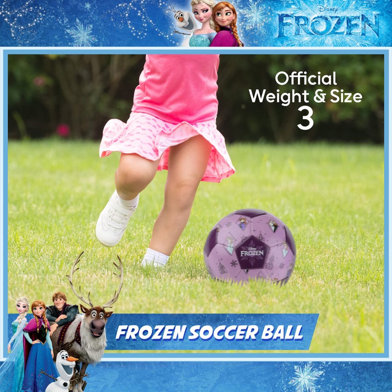 Capelli Sport Disney Frozen Soccer Ball, Anna and Elsa Design Youth Kids Mini Soccer Ball, Purple, Size 3 - Image 2
