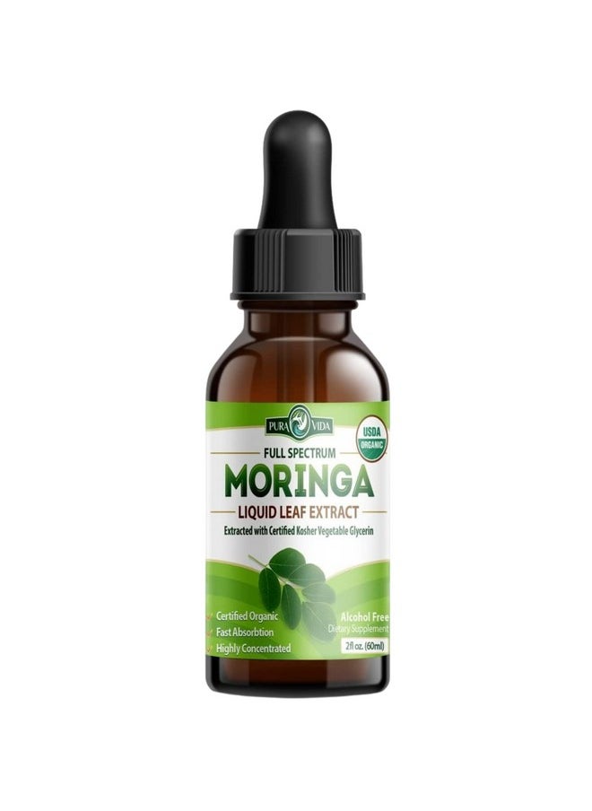 Pura Vida Moringa Act Drops Moringa Oleifera Leaf Extract ; Pairs Well With Pura Vida Moringa Capsules And Moringa Powder. 2Oz  - Image 1