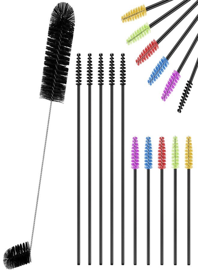 Perthlin Hummingbird Feeder Cleaning Brush 19 Pieces 3 Size Mini Nylon Tube Brush Set Double Headed Hummingbird Brush Cleaner Clean Hard to Reach Places Tiny Cleaning Brush Kit 2 in 1 Hummingbird Brush (Black) - Image 1