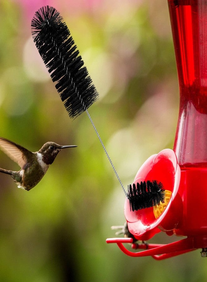 Perthlin Hummingbird Feeder Cleaning Brush 19 Pieces 3 Size Mini Nylon Tube Brush Set Double Headed Hummingbird Brush Cleaner Clean Hard to Reach Places Tiny Cleaning Brush Kit 2 in 1 Hummingbird Brush (Black) - Image 5