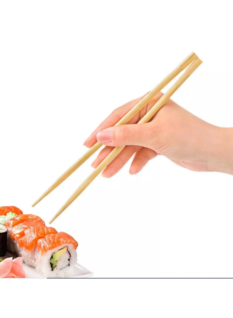 Ideal Pack Bamboo Chopsticks – 20 cm (9 Inch) | 100 Pairs | Premium Quality, Individually Wrapped, Eco-Friendly Disposable Chopsticks for Asian Cuisine, Sushi, Noodles, and More - Image 3