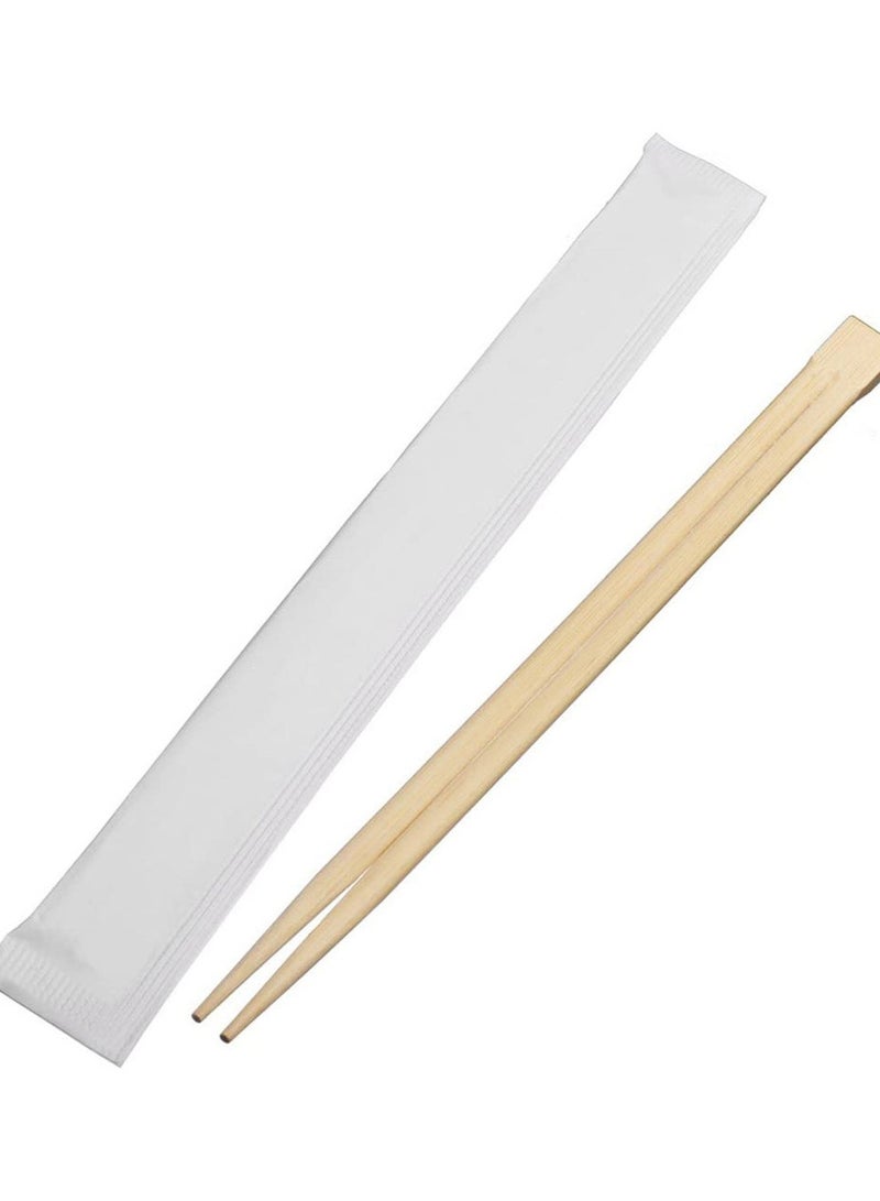 Ideal Pack Bamboo Chopsticks – 20 cm (9 Inch) | 100 Pairs | Premium Quality, Individually Wrapped, Eco-Friendly Disposable Chopsticks for Asian Cuisine, Sushi, Noodles, and More - Image 4