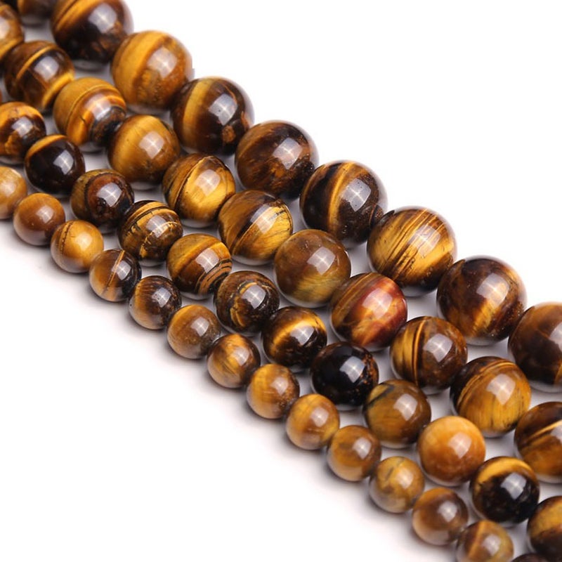 Natural Round AA Tiger Eye Agate Loose Stone Beads Bulk for Jewelry Making 4MM 6MM 8MM 10MM12MM 12mm
