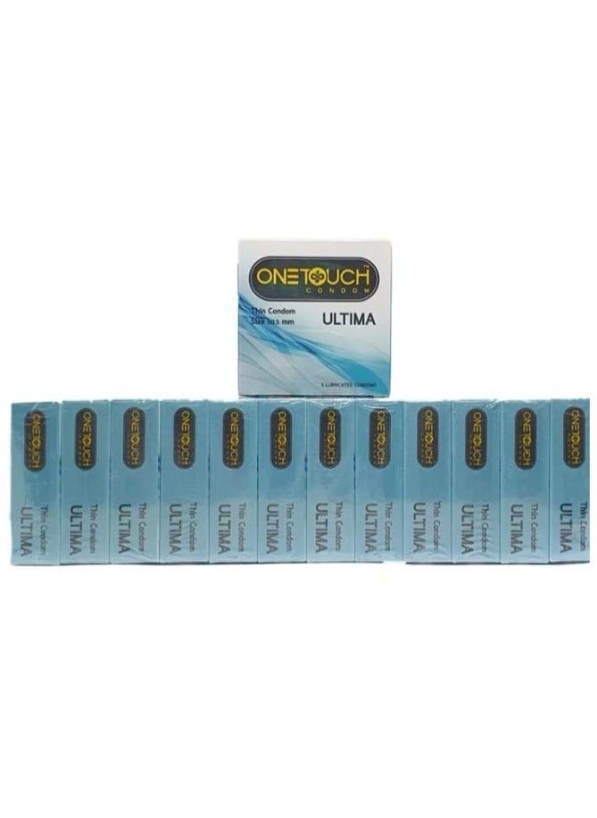 ONETOUCH Onetouch Ultima Ultra Thin Condoms For Maximum Feeling -  (12 Packs Of 3 Condoms). 