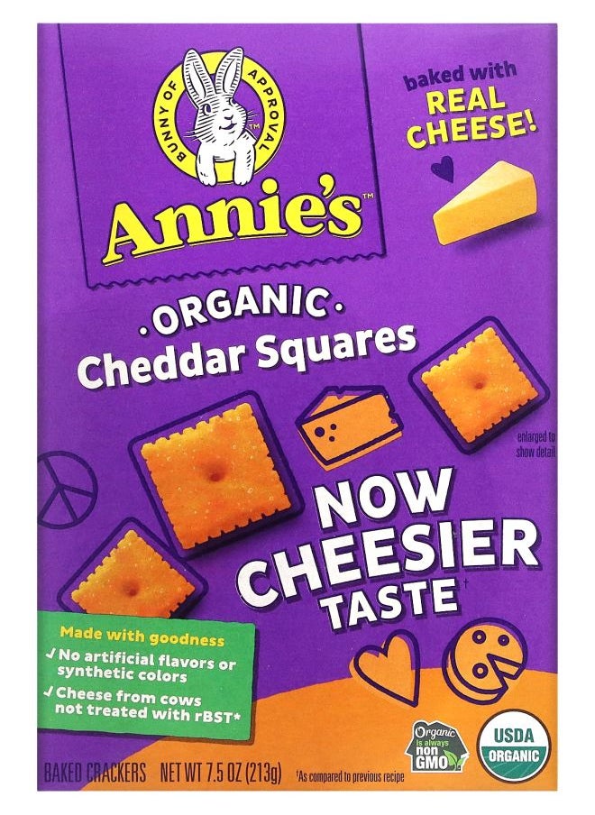 Annie's - Organic Cheddar Squares 7.5 oz (213 g) - Image 1