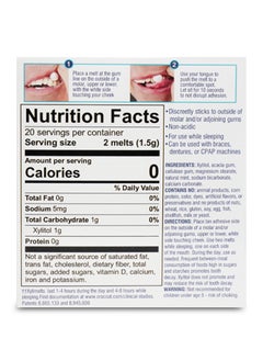 Oracoat XYLIMELTS Sugar Free Xylitol For Dry Mouth Mild Mint Flavor 40 MELTING TABLET  - Image 2