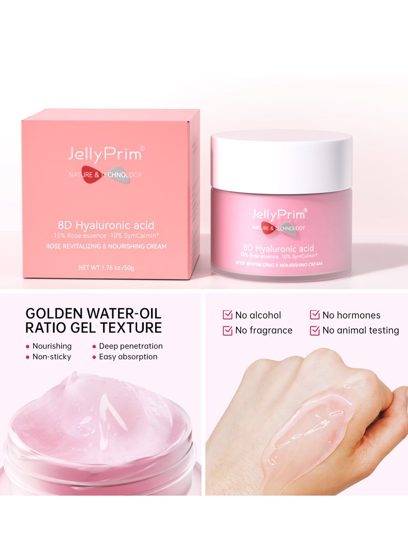 JellyPrim ellyPrim fades facial fine lines and brightens skin tone, hydrating and moisturizing cream 50g - Image 2