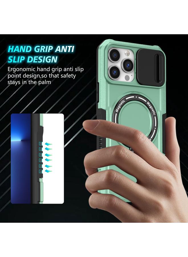 S-TOP Case For iPhone 13 Pro Max Sliding Camshield MagSafe Holder TPU Hybrid PC Phone Case - Image 2
