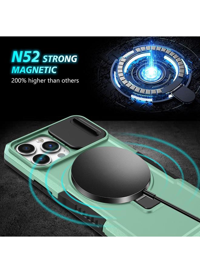 S-TOP Case For iPhone 13 Pro Max Sliding Camshield MagSafe Holder TPU Hybrid PC Phone Case - Image 4