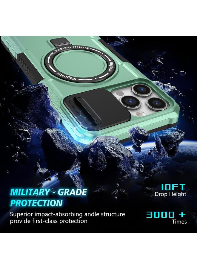 S-TOP Case For iPhone 13 Pro Max Sliding Camshield MagSafe Holder TPU Hybrid PC Phone Case - Image 5