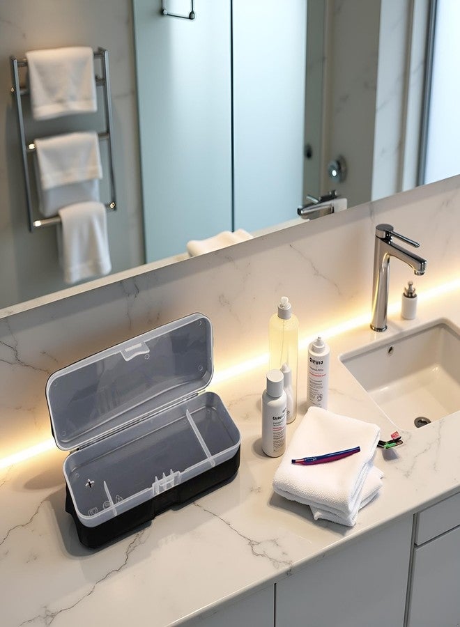 Jizlan 1Pc White Transparent Shaving Box for Shaver Razor, Razor Protector Plastic Box Cover Container Storage for Manual Razor System Shaver Accessories - Image 4