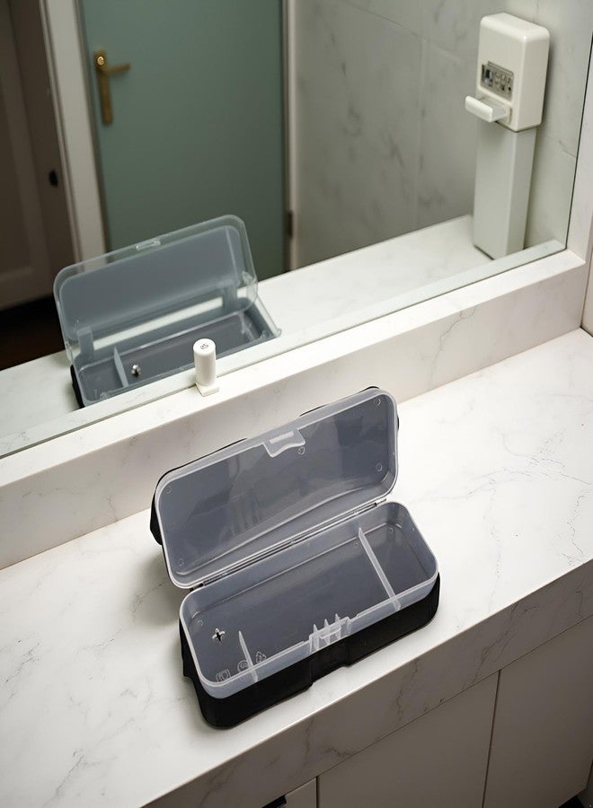 Jizlan 1Pc White Transparent Shaving Box for Shaver Razor, Razor Protector Plastic Box Cover Container Storage for Manual Razor System Shaver Accessories - Image 5