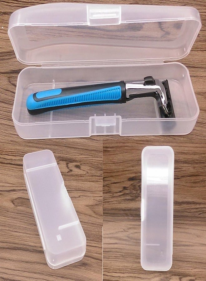 Jizlan 1Pc White Transparent Shaving Box for Shaver Razor, Razor Protector Plastic Box Cover Container Storage for Manual Razor System Shaver Accessories - Image 2