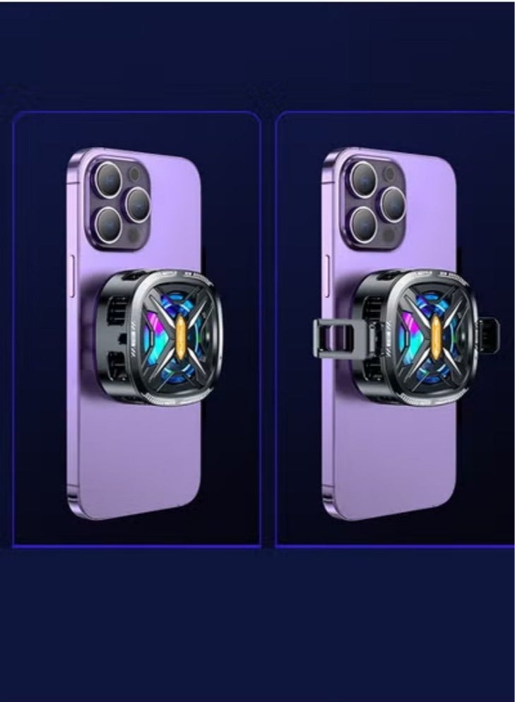 مبرد هاتف مغناطيسي بمشبك - تحكم في درجة الحرارة بثلاث سرعات، شاشة رقمية، مروحة منخفضة الضوضاء - Image 2