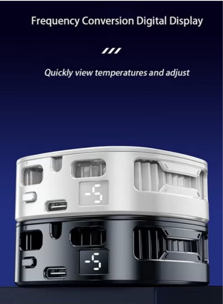 مبرد هاتف مغناطيسي بمشبك - تحكم في درجة الحرارة بثلاث سرعات، شاشة رقمية، مروحة منخفضة الضوضاء - Image 4