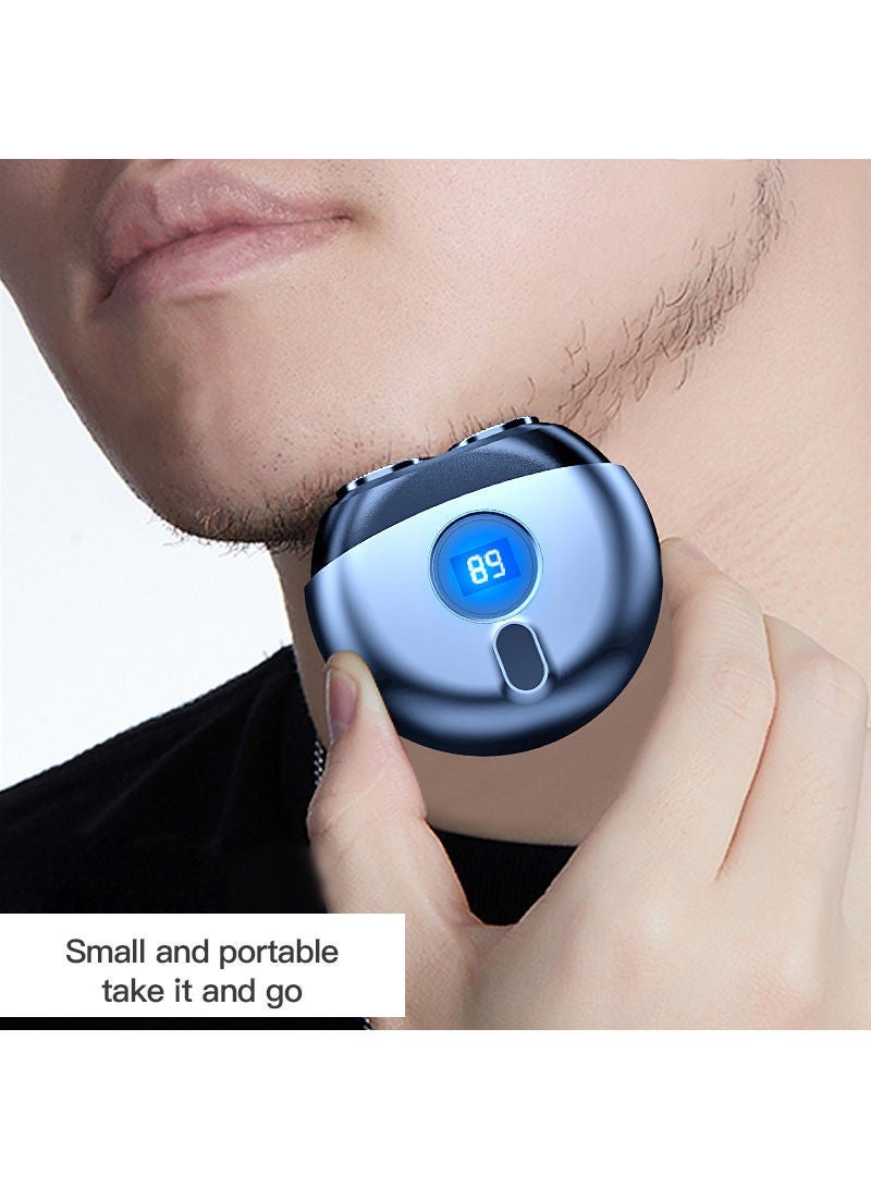 Sharpdo Men's Electric Portable Travel Shaver, Mini Pocket Size Razors for Men, 360 Degree Floating Face Cordless Micro Rechargeable Beard Trimmers Shaving Machine, Waterproof - Image 1