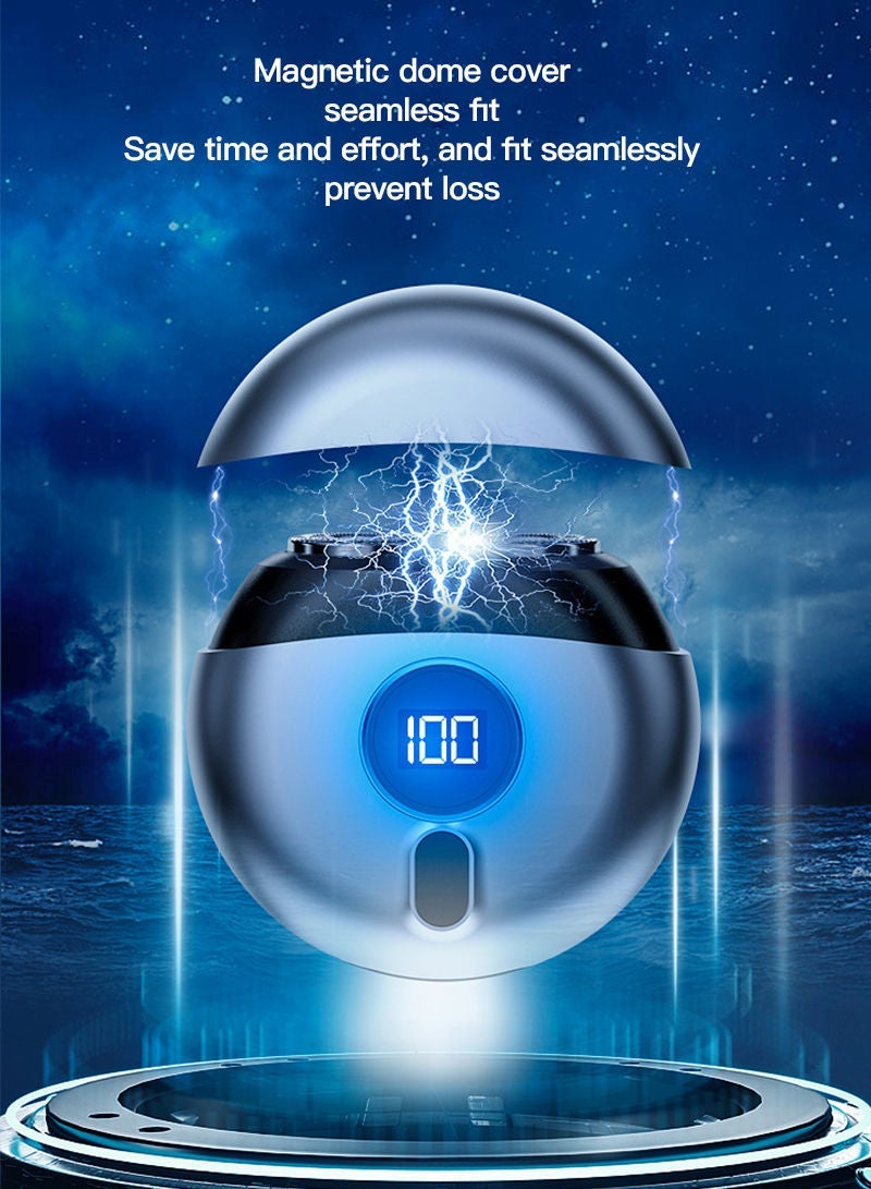 Sharpdo Men's Electric Portable Travel Shaver, Mini Pocket Size Razors for Men, 360 Degree Floating Face Cordless Micro Rechargeable Beard Trimmers Shaving Machine, Waterproof - Image 4