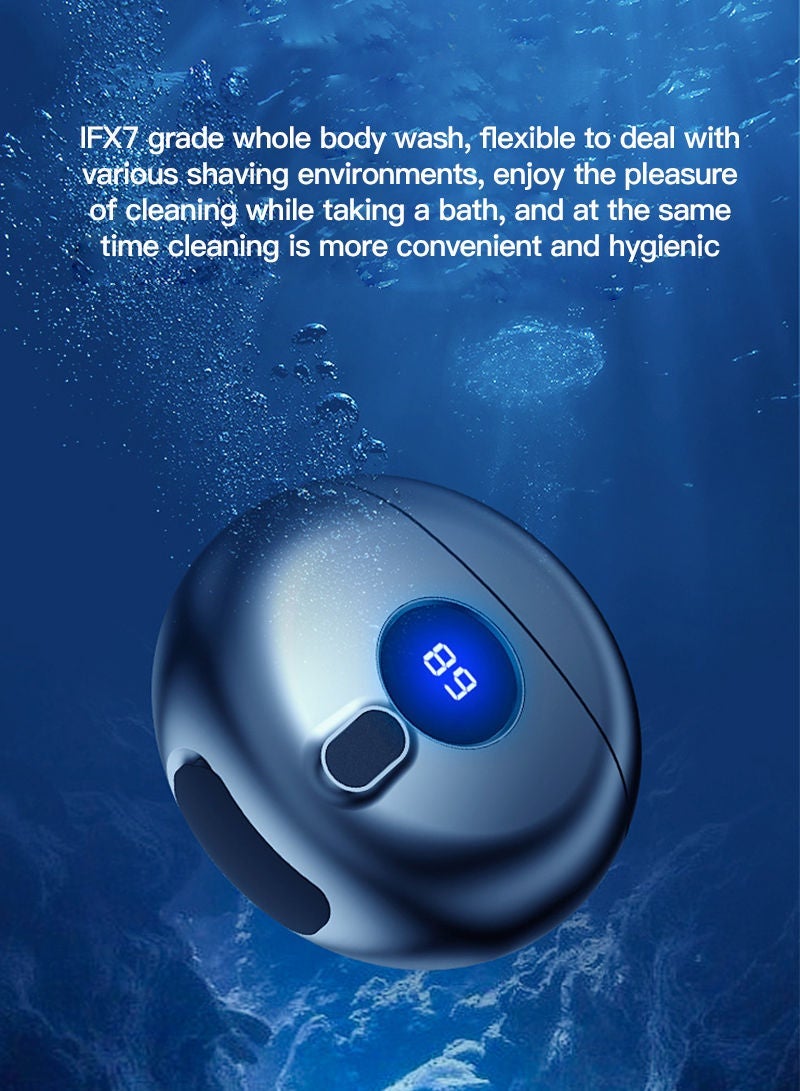 Sharpdo Men's Electric Portable Travel Shaver, Mini Pocket Size Razors for Men, 360 Degree Floating Face Cordless Micro Rechargeable Beard Trimmers Shaving Machine, Waterproof - Image 3