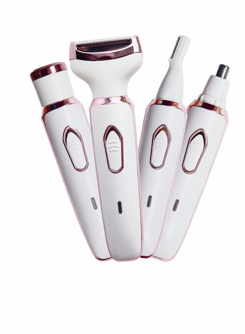 Excefore Electric Razor for Women, Hair Trimmer for Face Beard Mustache Arm Leg Armpit Bikini, Painless 2 in 1 Shaver with 3 Stainless Steel Blades and Floating Head, Rechargeable Cordless Hair Clipper - Image 1