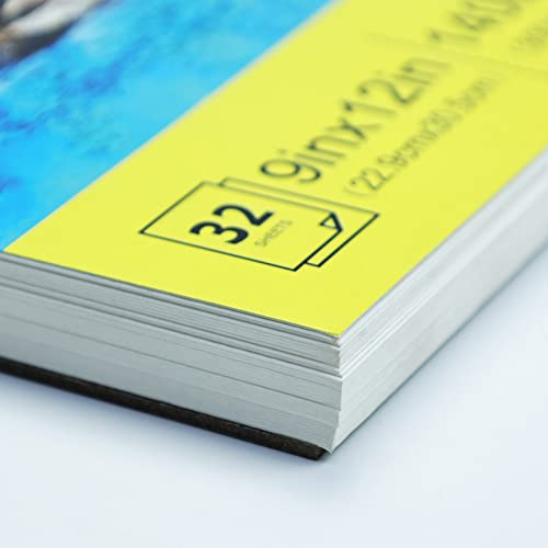 ArtBeek Watercolor Pad 9x12 Inch, 32 Sheets (140lb/300gsm), 100% Cotton Watercolor Paper,Cold Pressed,Acid-Free, Art Sketchbook Pad for Painting & Drawing, Wet, Mixed Media - Image 4