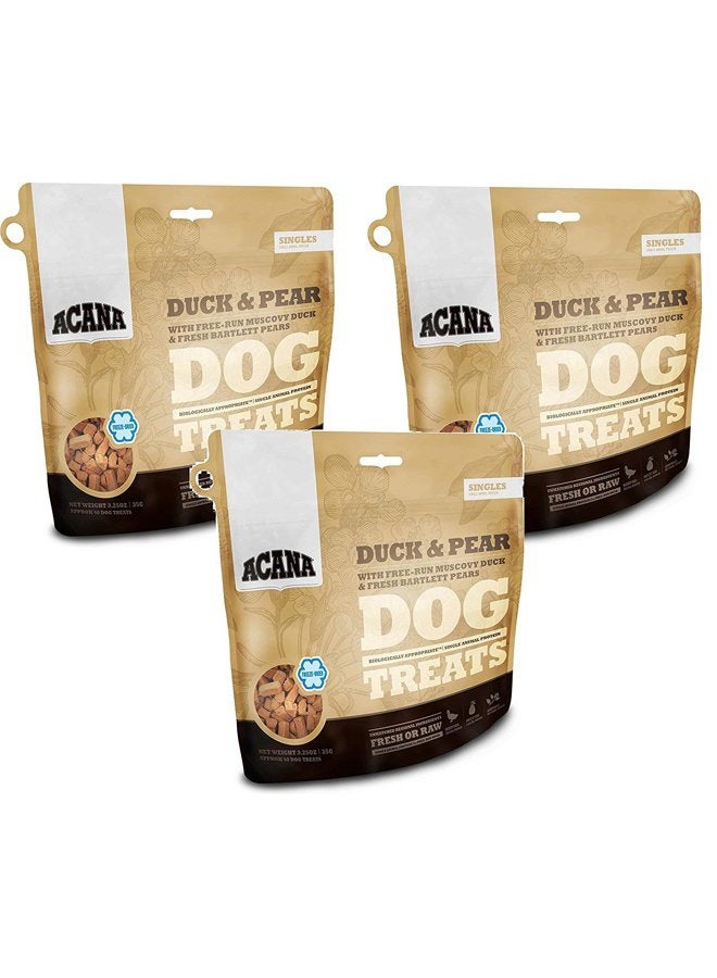 Acana Singles Dog Treats - Duck and Pears, 3.25oz Each (3 Pack)