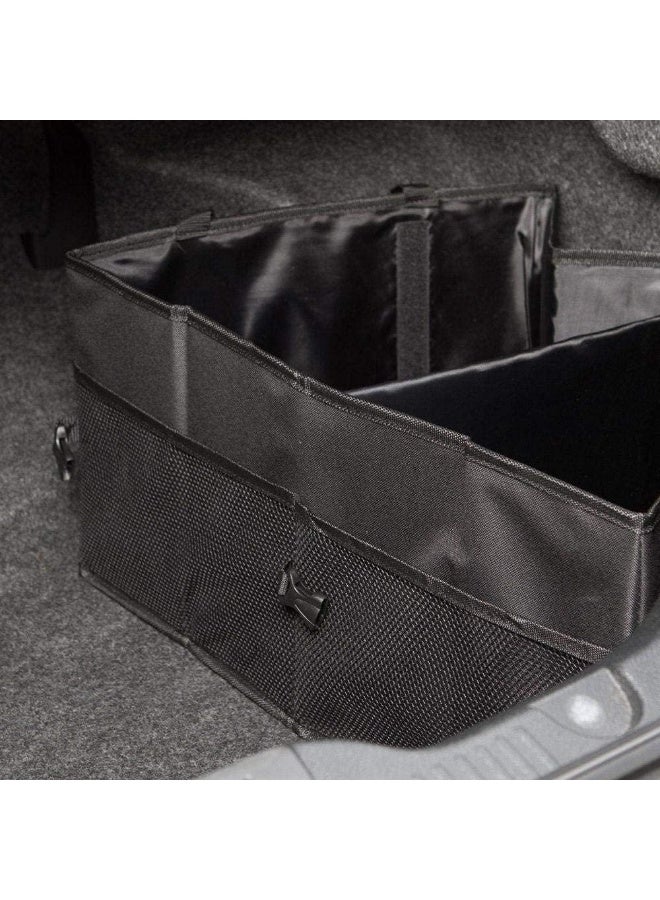SHOWAY Aesthetics Of The Car Trunk Storage Bag The Black Super Sturdy Foldable Storage Box Of The Car Truck Anti-Skid And Waterproof 3-Layer Bottom W Design Box  - Image 4
