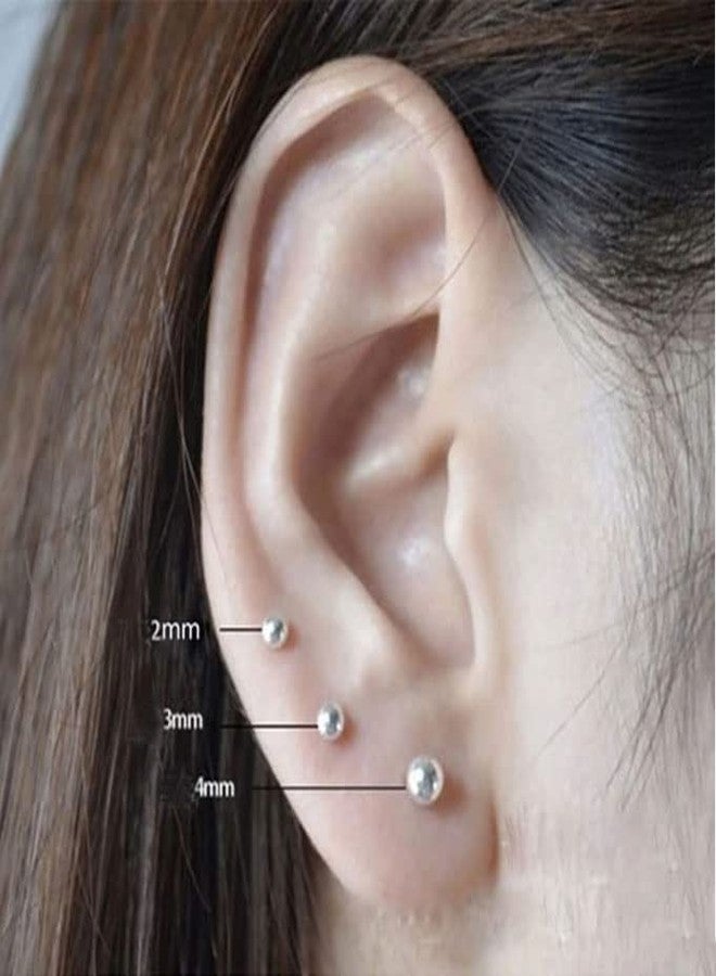 Renkovte Flat Screw Back Ball Stud Earrings for Women, Tiny 3mm Ball Earrings with Confortable Flatback for Cartilage Helix Tragus Lobe Piercing (3mm Ball,Gold) - Image 4