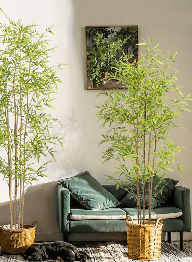 CIMIA Artificial Bamboo Tree, Faux Bamboo Plant,120cm， Real Touch Technology, Artificial Plant with 5 Trunks, Ideal for Home Office Indoor Decoration  - Image 3