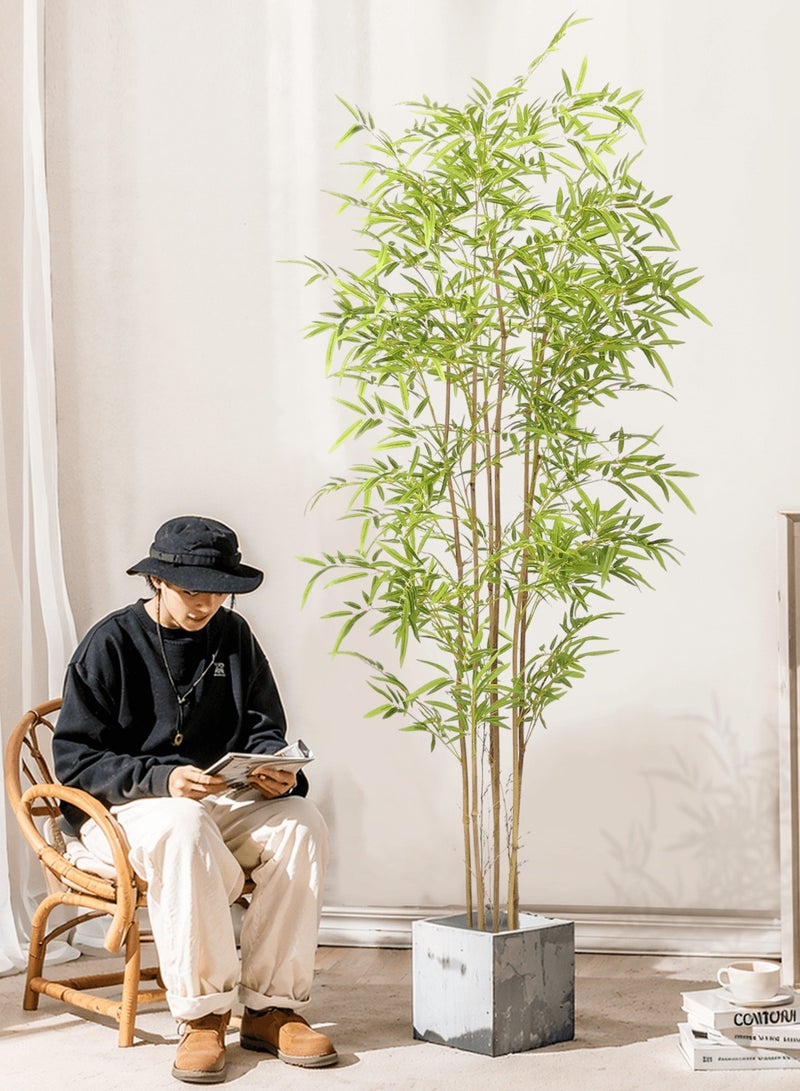 CIMIA Artificial Bamboo Tree, Faux Bamboo Plant,120cm， Real Touch Technology, Artificial Plant with 5 Trunks, Ideal for Home Office Indoor Decoration  - Image 1