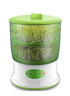 SYOSI Bean Sprouts Machine, Seed Sprouter Kits, 2 Layers Automatic Water Circulation System, Widely Used Bean Sprout, for Radish, Alfalfa, Wheatgrass, Broccoli Sprouts