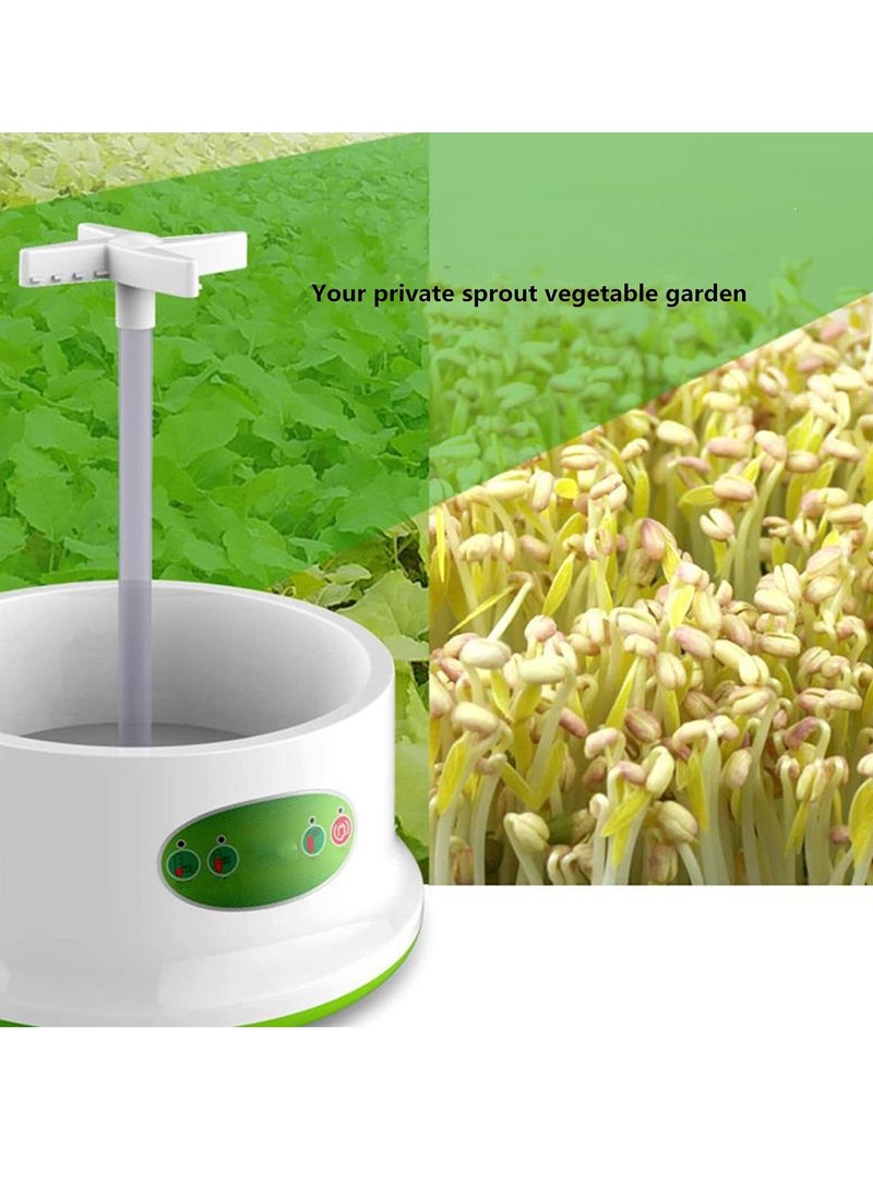 Generic - SYOSI Bean Sprouts Machine, Seed Sprouter Kits, 2 Layers Automatic Water Circulation System, Widely Used Bean Sprout, for Radish, Alfalfa, Wheatgrass, Broccoli Sprouts - Image 1
