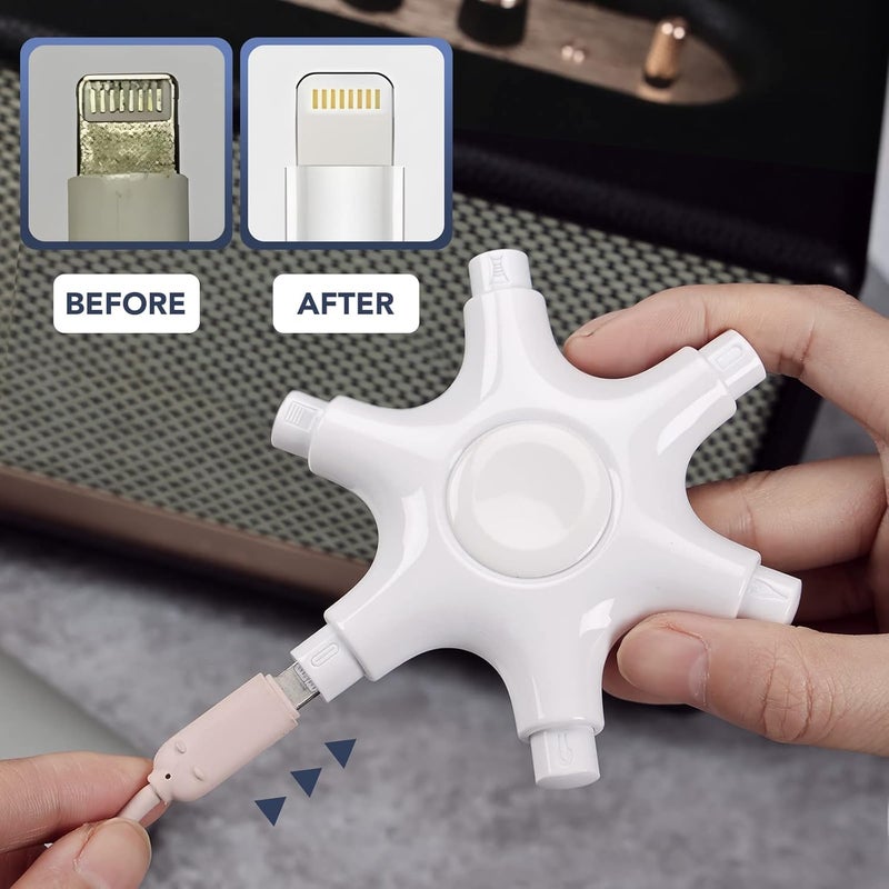 Tassmpitor for iPhone Cleaning Kit Port Cleaner, Repair and Restore Tool for iPad Pro Watch Cell Phone Charging Port, Lightning Charger Cables Speaker Airpod Cleaning Putty Dust for All Devices - Image 4
