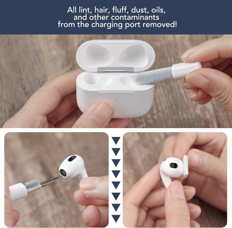 Tassmpitor for iPhone Cleaning Kit Port Cleaner, Repair and Restore Tool for iPad Pro Watch Cell Phone Charging Port, Lightning Charger Cables Speaker Airpod Cleaning Putty Dust for All Devices - Image 5