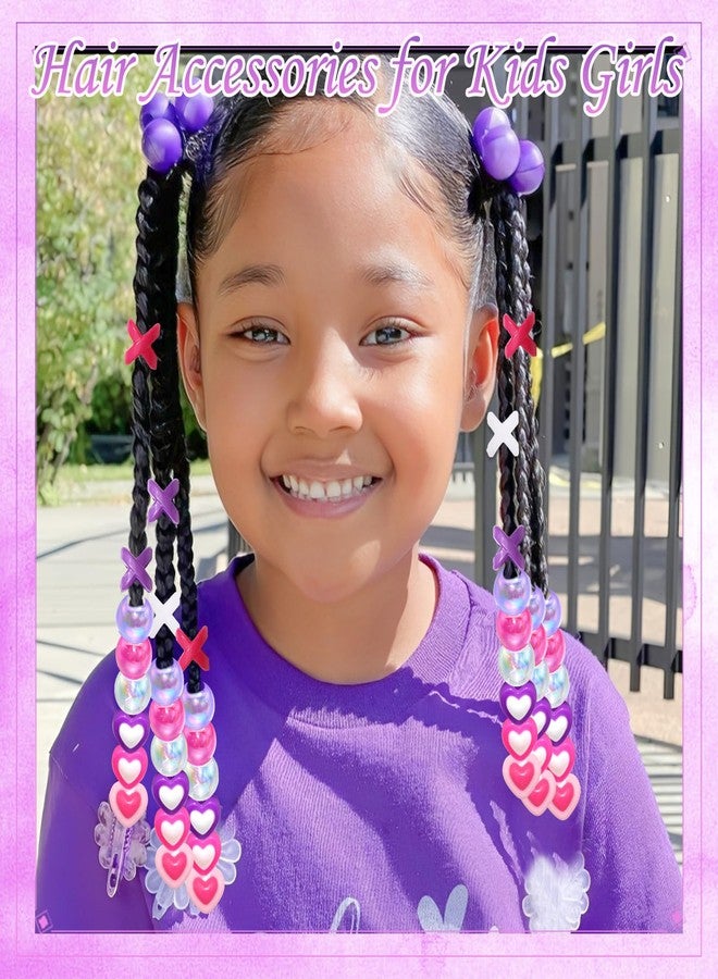 VENOFEN 60PCS Hair Beads for Braids Three Colors Loc Dreadlock Bead Multiple Color AB Round Beads for Kids Girls Cute Hair Accessories - Image 5