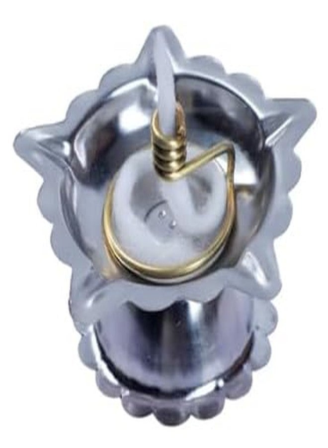 Doorbag Niranjan Kadi Brass Ring Wick Holder for Diya Bati Oil Lamps (Round Shape) for Pooja Deepam Deepak Cotton Samai Kuthu Vilakku Thiri Stand (6) - Image 5