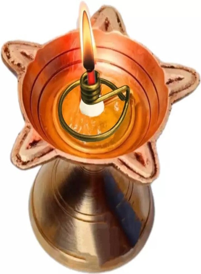 Doorbag Niranjan Kadi Brass Ring Wick Holder for Diya Bati Oil Lamps (Round Shape) for Pooja Deepam Deepak Cotton Samai Kuthu Vilakku Thiri Stand (6) - Image 4