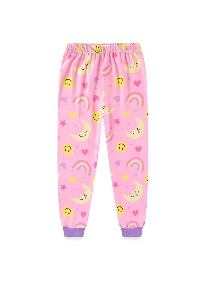 babyqlo Rainbow Print Girls Glow in the dark Pajama Set