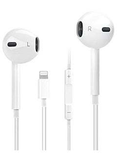 Click4Cart Wired Earphones for iPhone 7/8 Plus/ X/XR/XS Max/11/12 Pro Max (White)